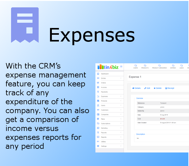 tinyBiz : Expenses